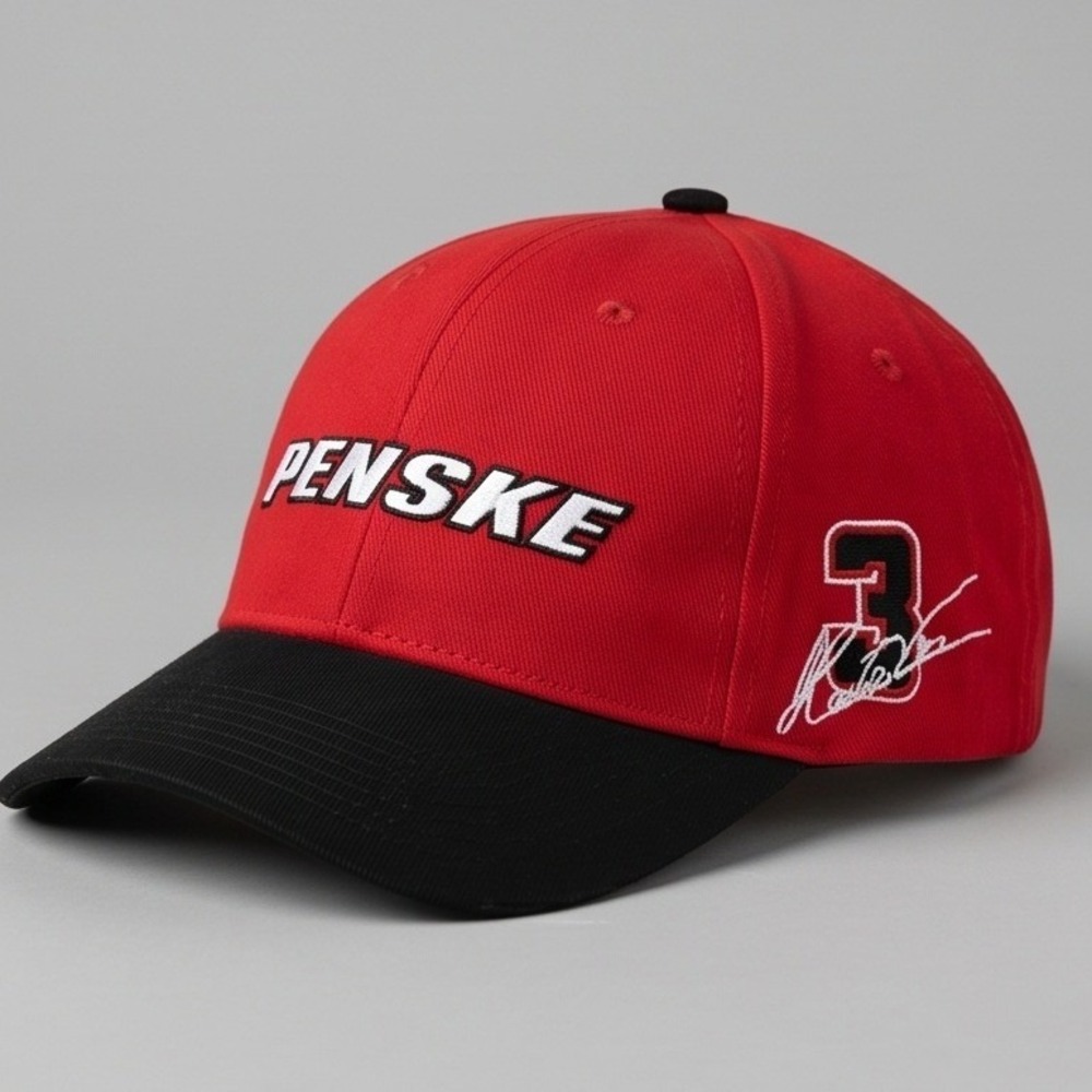 Team Penske‎ 2004 Helio Castroneves 3 Racing Hat Red Adjustable Baseball Cap